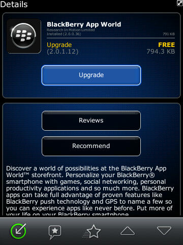 Blackberry App World Update Download